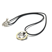 Yiwu Aceon acier inoxydable or bord Double couleur tonalité rondelle estampillé juif Kabbale Shema Israël Judaica chance hébreu pendentif