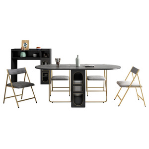 Set di Mobili Moderni e Lussuosi <span class=keywords><strong>per</strong></span> Sala da Pranzo, <span class=keywords><strong>Sedie</strong></span> da Bancone, Tavoli Allungabili <span class=keywords><strong>per</strong></span> Casa, Ristorante, <span class=keywords><strong>Soggiorno</strong></span>, Hotel - Product Image 4