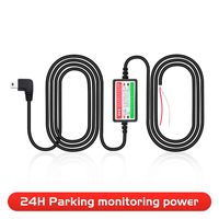 Dc 12V à 5V 2A onduleur convertisseur Micro/mini Usb fil dur Dash Cam Kit de fil dur pour voiture véhicule Dvr caméra enregistreur vidéo