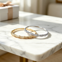 Bracelets et Joncs TX Fashion pour Femmes, Joncs en Bambou Cachemiri, Joncs en Zircon, Vente en Gros, Bijoux de Mariage et de Fête
