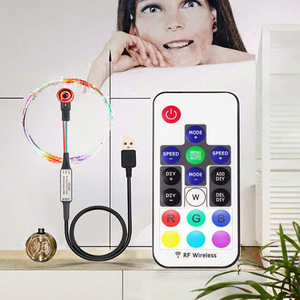 Mini 12A <span class=keywords><strong>3</strong></span>-kênh RGB PWM <span class=keywords><strong>Dimmer</strong></span> LED dải ánh sáng đầy màu sắc với 4-pin RF 17-Key không dây điều khiển từ xa DC 5-24V - Product Image 3