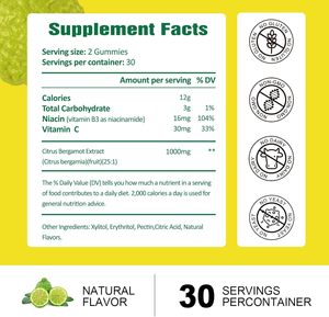 Oem đường miễn phí citrus bergamot <span class=keywords><strong>cholesterol</strong></span> Gummies 25:1 chiết xuất cam bergamot bổ sung cho <span class=keywords><strong>cholesterol</strong></span> cao hỗ trợ khỏe mạnh - Product Image 2