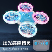 Mini drone UFO RC 2.4G avec maintien d'altitude pour fille, avec éclairage LED éblouissant, spectacle lumineux, utilisation facile, capteur d'évitement d'obstacles