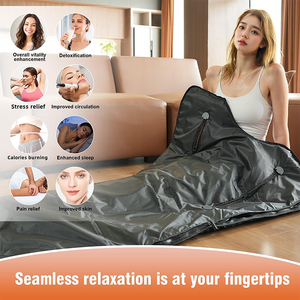 بطانية ساونا متنقلة مقاومة للماء للتدفئة بال أشعة تحت الحمراء للتخسيس والتخلص من السموم مزودة بنظام إغلاق خالٍ من emf - Product Image 6