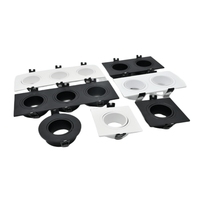 Module d'éclairage encastré, boîtier de plafonnier, réflecteur GU10, support de lampe LED MR16, cadre de downlight GU10 noir et blanc