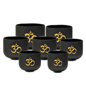 Juego <span class=keywords><strong>de</strong></span> 7 Cuencos Cantores <span class=keywords><strong>de</strong></span> Cristal <span class=keywords><strong>de</strong></span> Cuarzo Esmerilado con Logotipo OM Personalizado <span class=keywords><strong>de</strong></span> Jinfang, en Oferta, para Baño <span class=keywords><strong>de</strong></span> Sonido y Sanación - Product Image 3