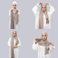 Voile long et doux pour femme musulmane, turban de prière, bandeau, bonnet, hijab, châle en jersey modal, hijab instantané, foulard pour le Ramadan