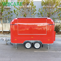 Remorque de restauration commerciale WECARE entièrement équipée, bar à café mobile, camion de restauration rapide pour glaces, hot-dogs, pizzas, avec cuisine complète