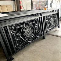 Panneaux de clôture en acier galvanisé à chaud, garde-corps métallique antirouille, garde-corps extérieur pour jardin, cour, villa, balcon