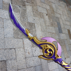 Genshin Impact <span class=keywords><strong>Raiden</strong></span> <span class=keywords><strong>Shogun</strong></span> arma de alta calidad Anime <span class=keywords><strong>Cosplay</strong></span> herramienta PU poliuretano espada larga juguete para niños adultos - Product Image 3