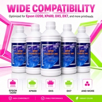 Encre DTF blanche haute opacité avec couleurs CMYK 1000 ml pour l'impression textile, le transfert thermique sur film PET et les entreprises de vêtements personnalisés