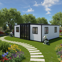 Maison préfabriquée en acier de 20 pieds, petite maison moderne imperméable sur roues avec structure en acier