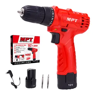 NO MOQ MPT OEM Cordless Drill 12V Strong Speed Cordless Drill In Homework Used Electric Drill