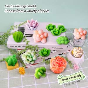 Molde de silicona para vela de cactus suculenta, para velas perfumadas, jabón de resina de fundición de resina epoxi, DIY - Product Image 4