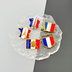 Nouvelle Arrivée Broche Drapeau <span class=keywords><strong>Français</strong></span> Personnalisée Tour Eiffel de Paris Épinglette en Émail pour Vêtements et Sacs Décoration Souvenir Touristique Cadeau - Product Image 5
