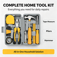 Ensemble d'outils industriels, 24 pièces, kit d'outils à main en coffret rigide pour travaux mécaniques lourds et projets de bricolage