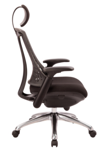 Chaise de bureau d'ordinateur pivotante de siège arrière de maille réglable en hauteur ergonomique avec le soutien lombaire - Product Image 4