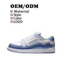 Sneakers pour hommes OEM Timeless Board, tige synthétique, dégradé bleu ciel et blanc, robustes, logo personnalisé, chaussures