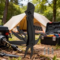Outil multifonctionnel pliable : clé à molette réglable, couteau, scie, tournevis et pince pour le camping en plein air - Modèle S-56 Vente en gros