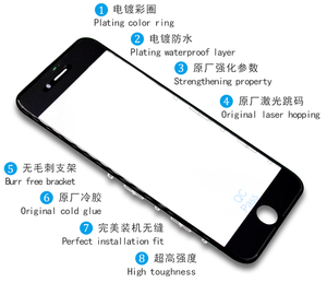 Kuli Miếng Dán Mặt Kính Oca 3 Trong 1 Chất Lượng Chính Hãng Sửa Khung Cho Iphone 5 5S 6 6P 6S 6Sp 7 7P 8 8P Màn Hình Hiển Thị Thay Thế - Product Image 4