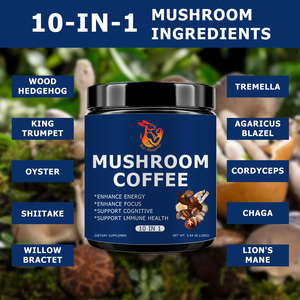 Factory Wholesale Mushroom Coffee with Lion's Mane <b>Supplement</b> Support Immune Health and Support Cognitive Mushroom Coffee Powder - Product Image 5