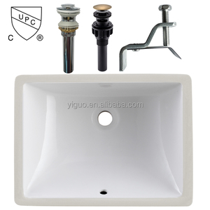 Lavabo Vanity <span class=keywords><strong>1813</strong></span> con clip y desagüe emergente, venta al por mayor de fábrica de cerámica Chaozhou, lavabo popular en EE. UU. 18x13, 1611 y 1714 para montaje bajo encimera - Product Image 1