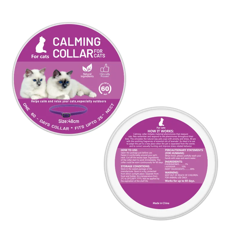 Camling-collar para perros y gatos, accesorio para reducir la ansiedad, fórmula natural, efecto de larga duración
