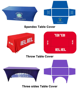 Khăn trải bàn dùng được nhiều lần, bền, tùy chỉnh quảng cáo, dùng cho đám cưới, kích thước 4/6/8ft, chất liệu polyester co giãn, phù hợp với nhiều sự kiện - Product Image 6