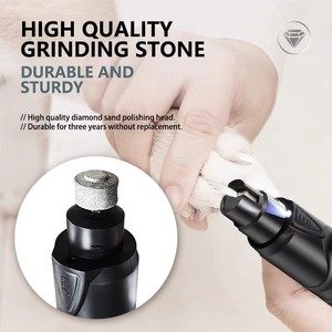 Broyeur d'ongles <span class=keywords><strong>pour</strong></span> animaux de compagnie rechargeable par USB à lumière LED <span class=keywords><strong>pour</strong></span> chiens chats à faible bruit Broyeur d'ongles d'orteil en acier inoxydable à 2 vitesses - Product Image 3