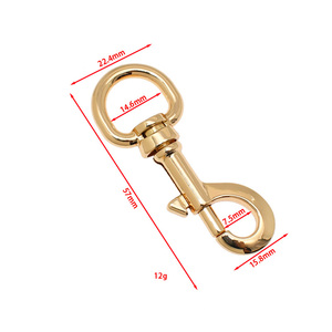 Mittlere runde Schwanz Hunde halsband führt Verschluss Hochleistungs-Karabiner haken für Haustier zubehör 19mm ovale Enden Schlüssel kettens chnalle - Product Image 4