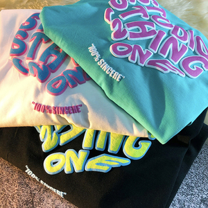 Áo thun cotton 180g, sản xuất OEM, chất lượng cao, 100% cotton, in logo tùy chỉnh, áo thun oversized, in nổi 3D, áo thun in nổi - Product Image 6