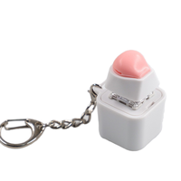 Porte-clés personnalisé avec lumière RVB, poisson en bois, acrylique, jouet anti-stress avec interrupteur à patte de chat, testeur, porte-clés personnalisé