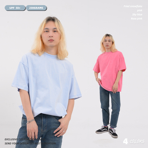 เสื้อยืด Sorona UPF 50+ 230gsm สีเขียวมิ้นท์ สำหรับผู้ชาย ป้องกันแบคทีเรีย แห้งเร็ว ทรงโอเวอร์ไซส์ เสื้อยืด Unisex สตรีทแวร์ เสื้อยืดแบบสั่งทำ - Product Image 4