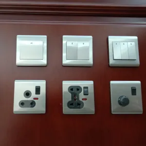 86*86 stainless material electric 1 gang 2 way wall switch