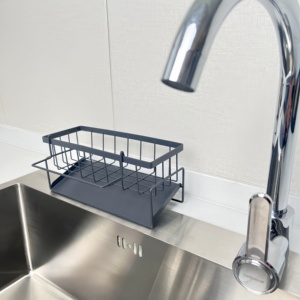 Organizer da <span class=keywords><strong>cucina</strong></span> in <span class=keywords><strong>acciaio</strong></span> al carbonio scolapiatti supporto vassoio con Design lavello tipo di installazione facile in piedi per porta attrezzi - Product Image 3