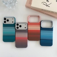 Casing HP Anti Benturan Desain Sport Mewah Bahan PC Armor untuk 17 16 Pro 15 14 13, Hard Case Berlapis Frosted dengan Pengisian Daya Magnetik Nirkabel