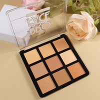 Crème de contour de couleur S.f.r personnalisée OEM Palette d'ombrage de maquillage pour le visage imperméable à l'eau à base de minéraux 9 couleurs Palette de contour naturel
