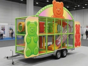 Remolque de juegos infantiles temático de dulces con trampolín y piscina de bolas - <span class=keywords><strong>Centro</strong></span> de juegos blandos colorido para <span class=keywords><strong>alquiler</strong></span> <span class=keywords><strong>en</strong></span> eventos infantiles - Product Image 3