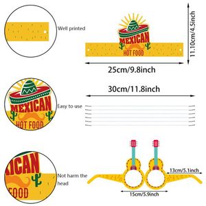 Gorros de Papel Mexicanos para Decoración de Fiestas, Carnaval, Juegos, Accesorios para Fotos - Product Image 4
