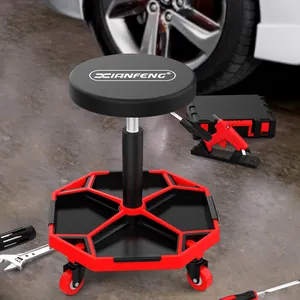 Super Low Price Wholesale Padded Adjustable Mechanic Stool With Tool Tray Storage Vyper Shop Chair