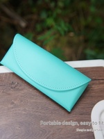 Étui à lunettes portable haut de gamme, résistant aux chocs, style vintage, unisexe, avec pochette de rangement, matériau rigide, motif uni