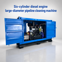 Machine de nettoyage de canalisations à eau froide haute pression, robuste, diesel, pour le nettoyage des pipelines des usines chimiques et pharmaceutiques