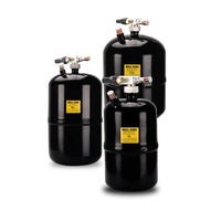 Receptor Vertical de Refrigerante de Acero WELL-COOL de 10L con Válvula de Cierre Rotatoria de 35 Bar, Repuesto de Refrigeración de Alta Presión
