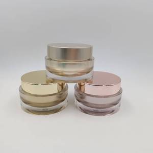 Pot vide en plastique ABS/AS pour crème visage 50g avec bouchon à vis, idéal pour cosmétiques et soins de la peau, impression sérigraphique dorée – Vente chaude - Product Image 4