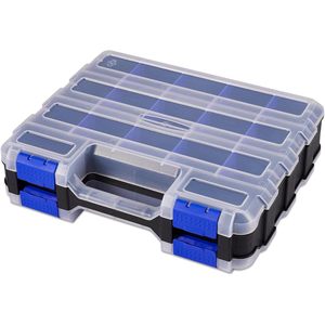 Custodia Premium 2 lati PVC piccole parti 34 scomparti porta attrezzi Organizer con divisori in plastica rimovibili OEM - Product Image 1