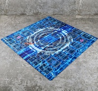 MONKEY Tapis de jeu de cartes en néoprène 24"x24" avec design personnalisé MTG TCG pour 2 joueurs