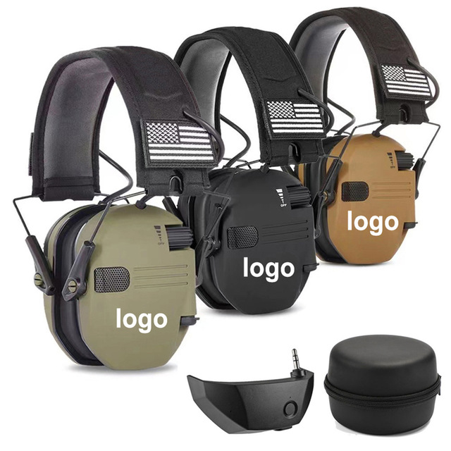 Factory Direct Ultra-Thin Low Profile Compact Electronic Ear Muffs for Shooting & Hunting - Adjustable Hearing Protection