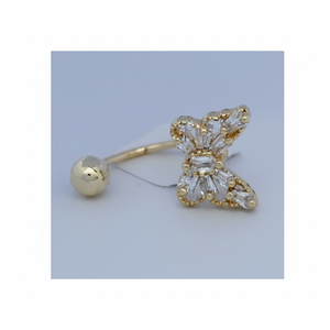 Chic due pezzi di alta gioielleria in rame placcato oro elegante ed elegante con zircone pietra principale per abiti da sposa - Product Image 1