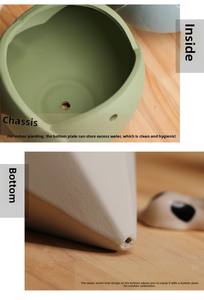 P234 vente en gros de pots en céramique respirants de style nordique absorbant l'eau jardinières suspendues en terre cuite non émaillée - Product Image 3
