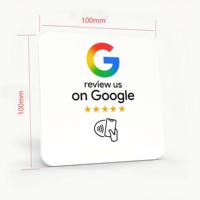 Interface RFID QR Code PVC NFC Google Review Plate pour Restaurant Business Plaque Autocollant Adhésif Arrière Programmable